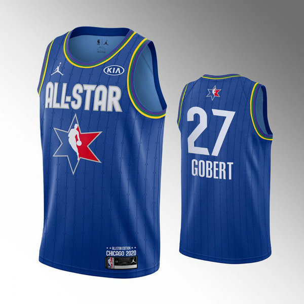 Maillot nba All Star 2020 Homme Rudy Gobert 27 Bleu